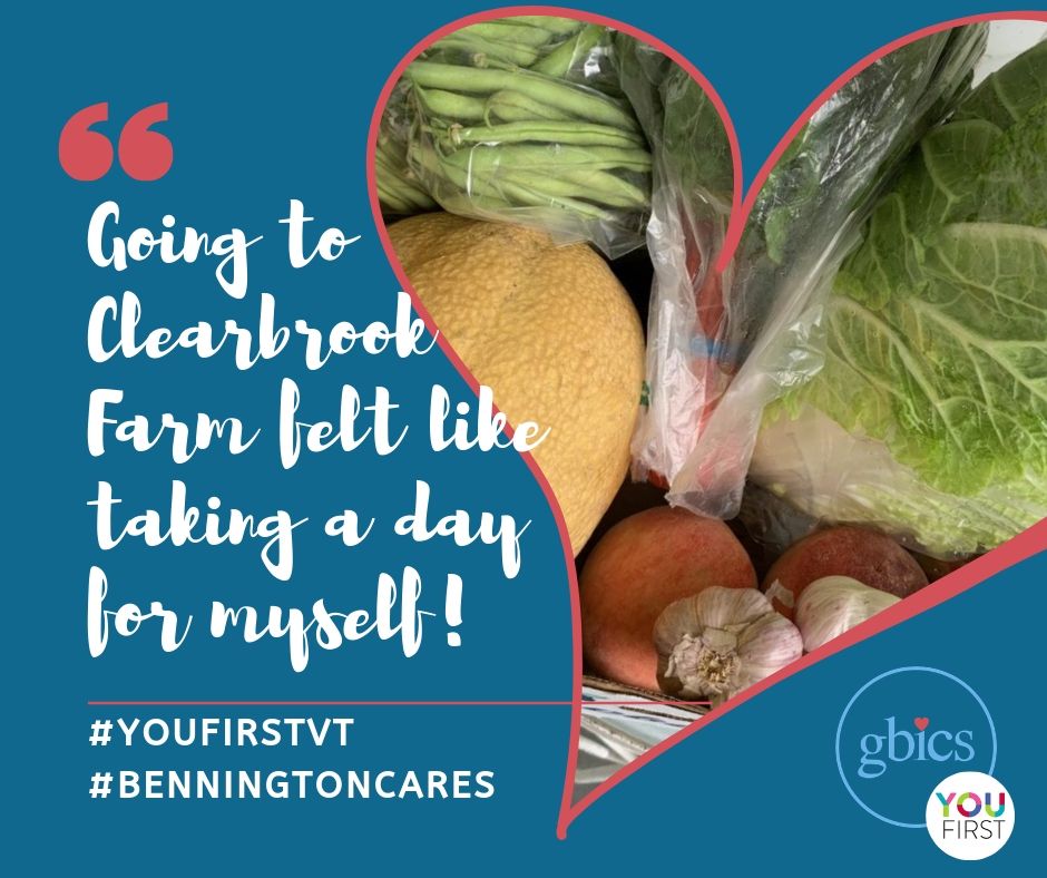 You First CSA Quote that says Going to Clearbrook Farm felt like taking a day for myself
